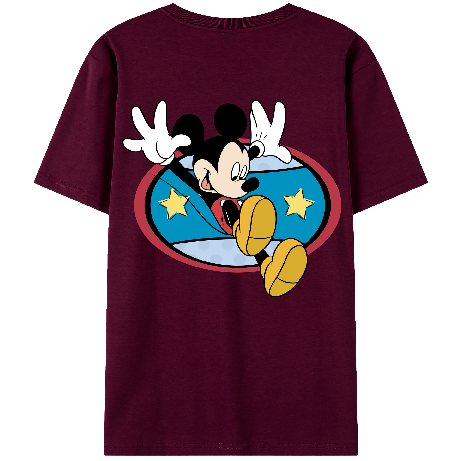（画像用） ミッキーマウス Mickey Mouse レディース半袖Tシャツ(バックプリント)